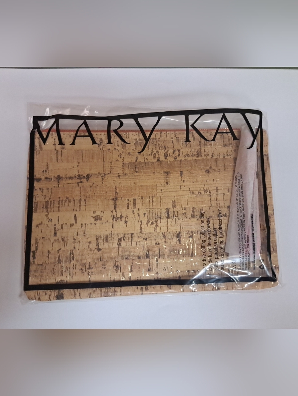 Mary Kay Paradise Calling Collection Cosmetic BagBeautiful cork-style cosmetic